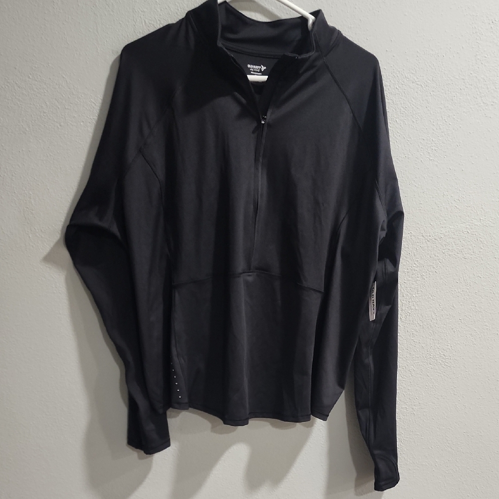 Old Navy Women's Black Half-Zip Jacket